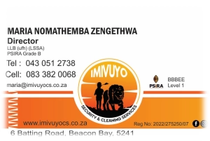 Logo Imivuyo Security and Cleaning Services/ N Zengethwa AND Associates Business Consultants Pty Ltd